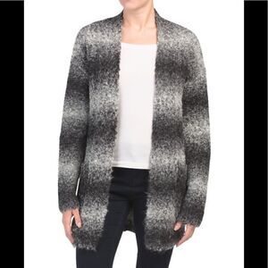 Rachel Zoe Dye Striped Open Cardigan  with pockets